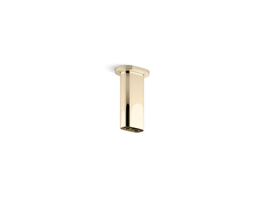 KOHLER K-26325-AF Statement 5" ceiling-mount two-function rainhead arm and flange - French Gold
