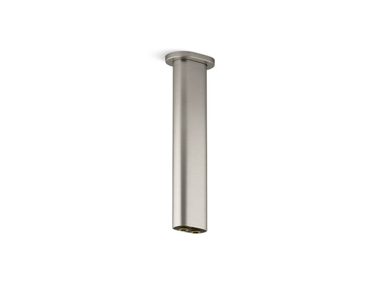 KOHLER K-26326-BN Statement 10" Ceiling-Mount Two-Function Rainhead Arm And Flange In Vibrant Brushed Nickel