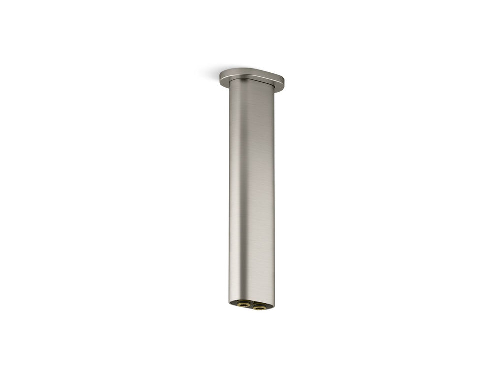 KOHLER K-26326-BN Statement 10" Ceiling-Mount Two-Function Rainhead Arm And Flange - Vibrant Brushed Nickel