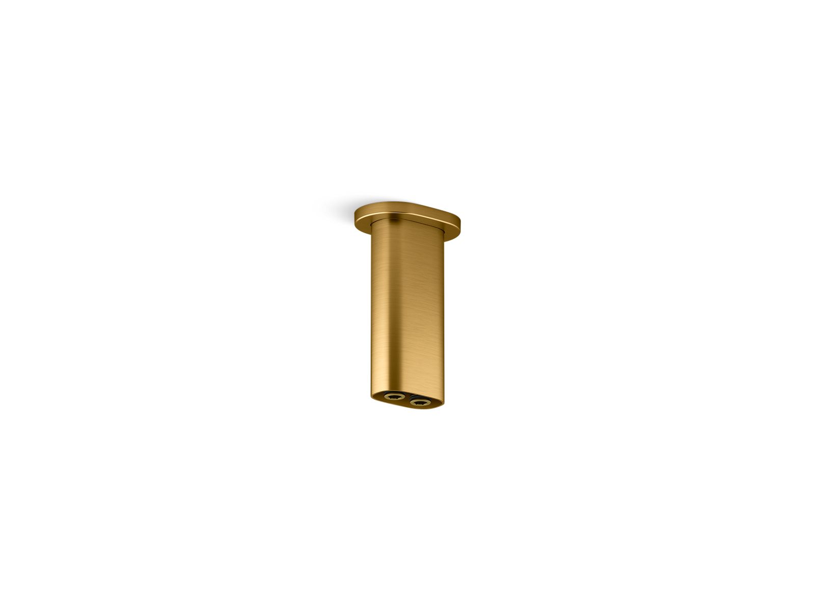 KOHLER K-26325-2MB Statement 5" Ceiling-Mount Two-Function Rainhead Arm And Flange - Vibrant Brushed Moderne Brass