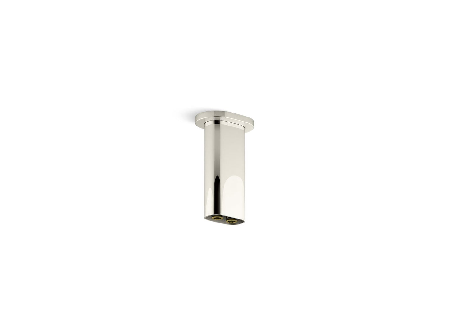 KOHLER K-26325-SN Statement 5" Ceiling-Mount Two-Function Rainhead Arm And Flange In Vibrant Polished Nickel