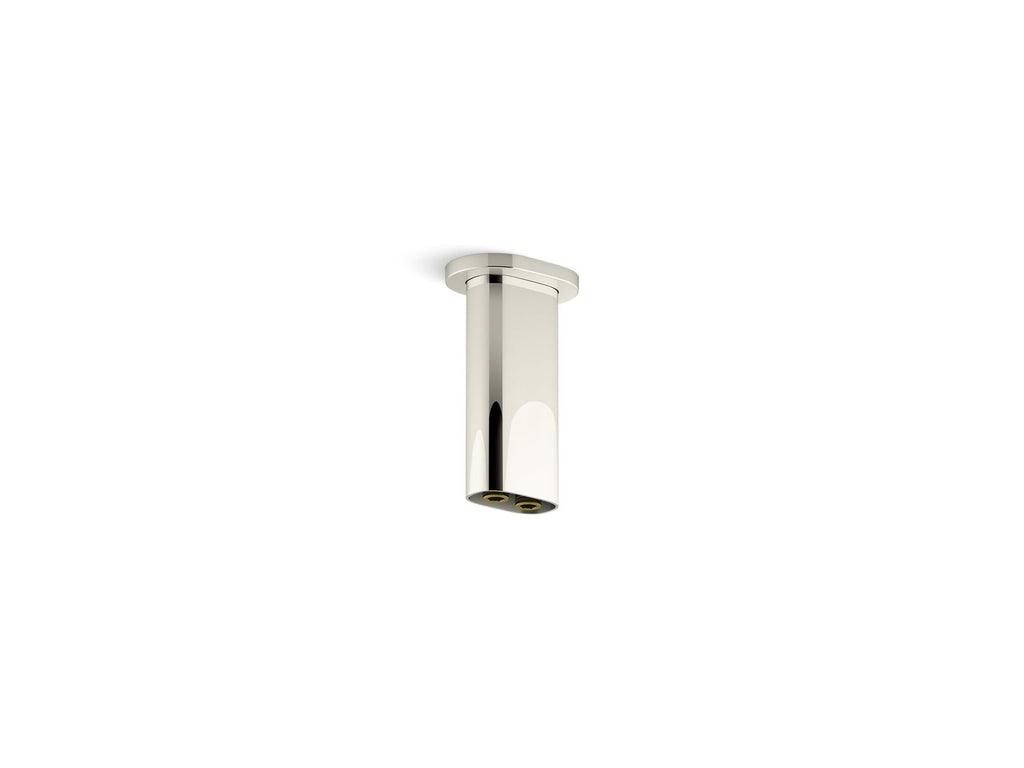 KOHLER K-26325-SN Statement 5" Ceiling-Mount Two-Function Rainhead Arm And Flange - Vibrant Polished Nickel
