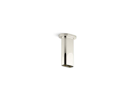 KOHLER K-26325-SN Statement 5" ceiling-mount two-function rainhead arm and flange - Vibrant Polished Nickel