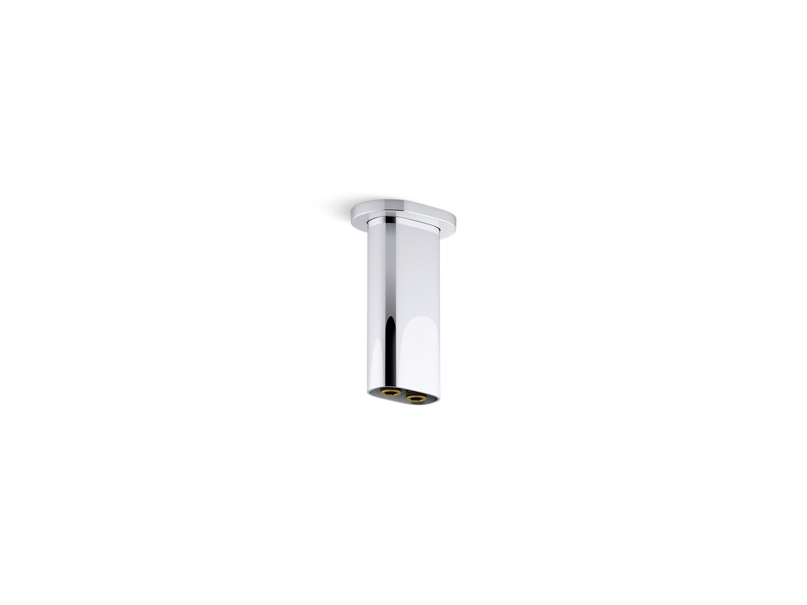 KOHLER K-26325-CP Statement 5" Ceiling-Mount Two-Function Rainhead Arm And Flange - Polished Chrome