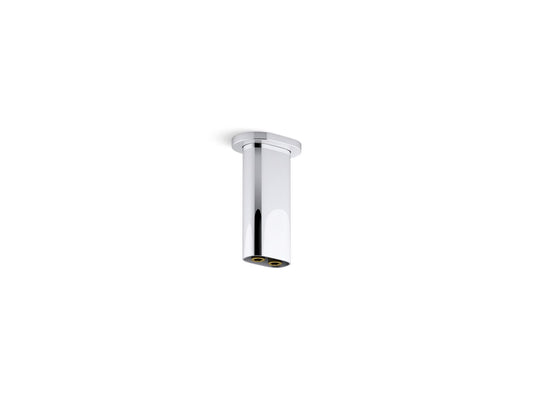 KOHLER K-26325-CP Statement 5" ceiling-mount two-function rainhead arm and flange - Polished Chrome