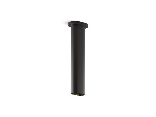 KOHLER K-26326-BL Statement 10" ceiling-mount two-function rainhead arm and flange - Matte Black