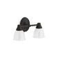 KOHLER K-11366-BLL Forte Two-Light Sconce In Matte Black