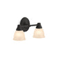 KOHLER K-11366-BLL Forte Two-Light Sconce In Matte Black