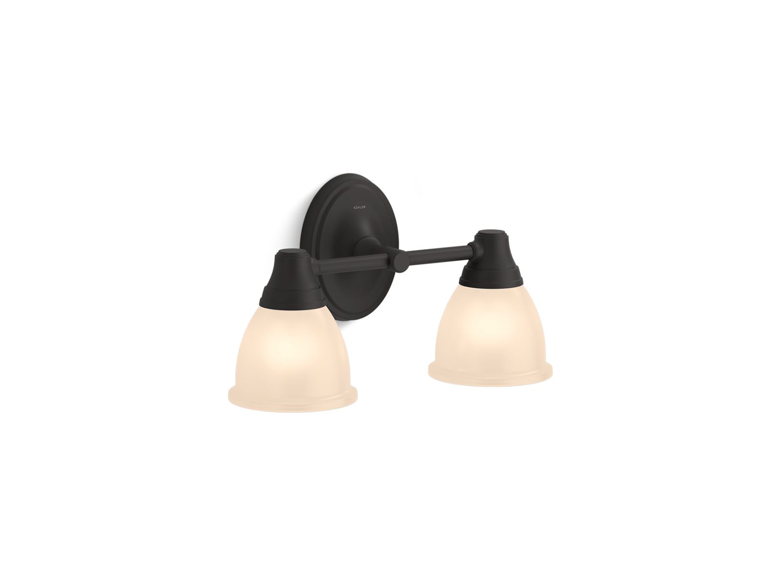 KOHLER K-11366-BLL Forte Two-Light Sconce In Matte Black