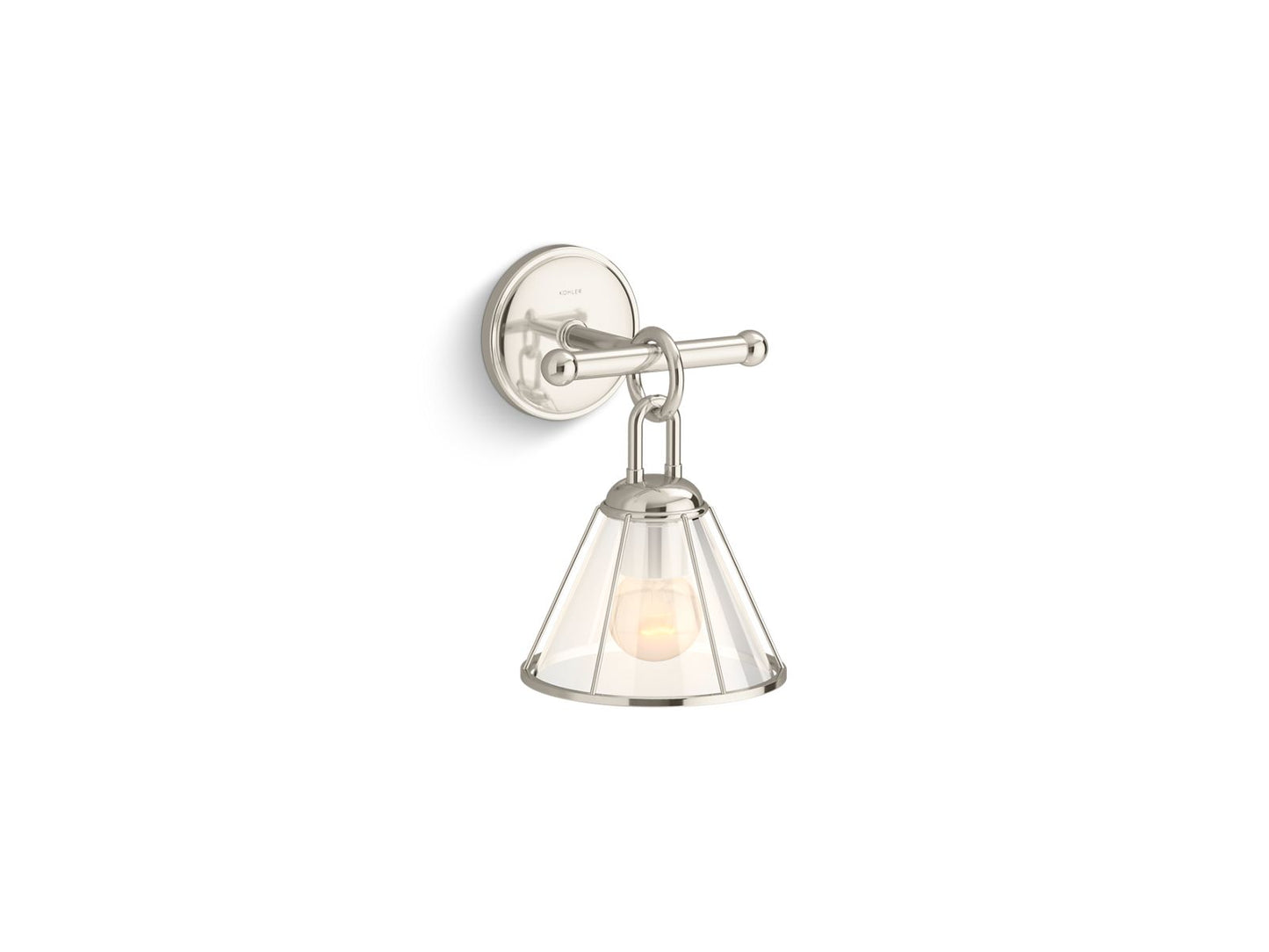 KOHLER K-27741-SC01-SNL Terret One-Light Sconce In Polished Nickel