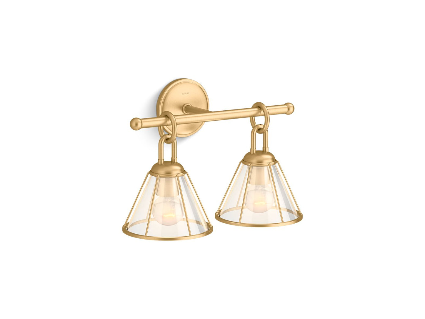 KOHLER K-27742-SC02-2GL Terret Two-Light Sconce In Brushed Moderne Brass