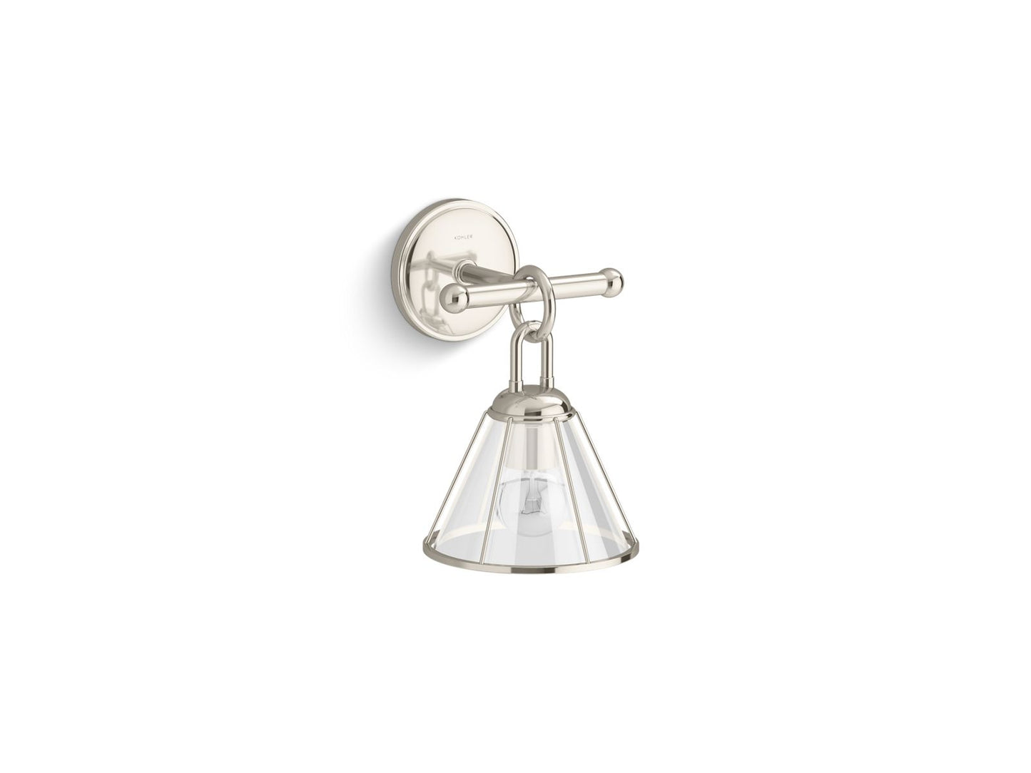 KOHLER K-27741-SC01-SNL Terret One-Light Sconce In Polished Nickel