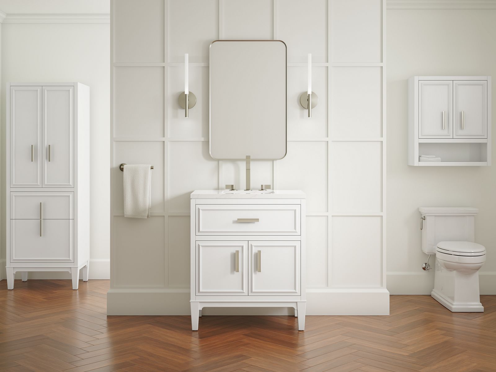 KOHLER K-33549-ASB-0 Southerk 24" X 28" Wall Cabinet - White
