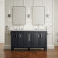 KOHLER K-33547-ASB-1WX Southerk 60" Bathroom Vanity Cabinet With Sinks And Quartz Top In Slate Grey