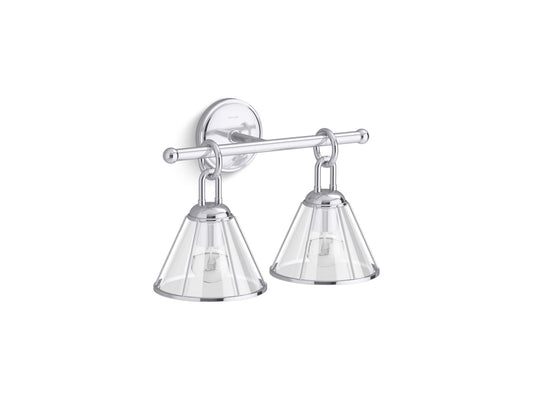 KOHLER K-27742-SC02-CPL Terret Two-Light Sconce In Polished Chrome