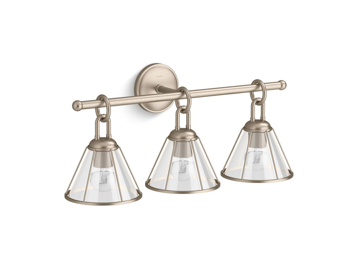 KOHLER K-27743-SC03-BVL Terret Three-Light Sconce In Brushed Bronze