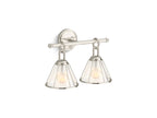 KOHLER K-27742-SC02-SNL Terret Two-Light Sconce In Polished Nickel