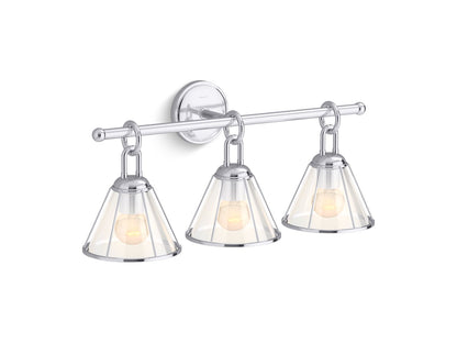 KOHLER K-27743-SC03-CPL Terret Three-Light Sconce In Polished Chrome