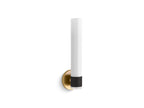 KOHLER K-32375-SC01-BML Purist One-Light Sconce - Black With Brass Trim