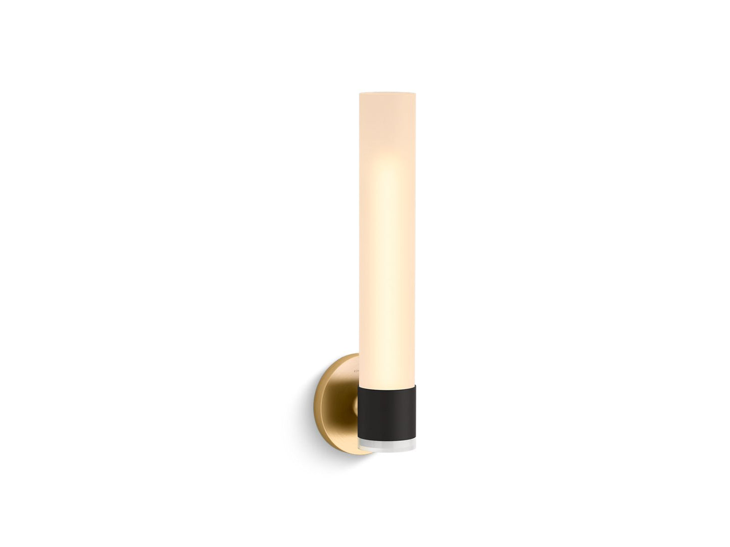 KOHLER K-32375-SC01-BML Purist One-Light Sconce In Black with Brass Trim