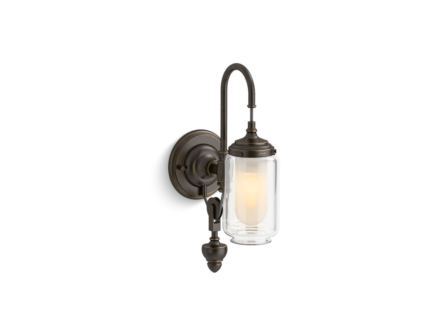 KOHLER K-72581-BZL Artifacts One-Light Adjustable Sconce In Oil-Rubbed Bronze