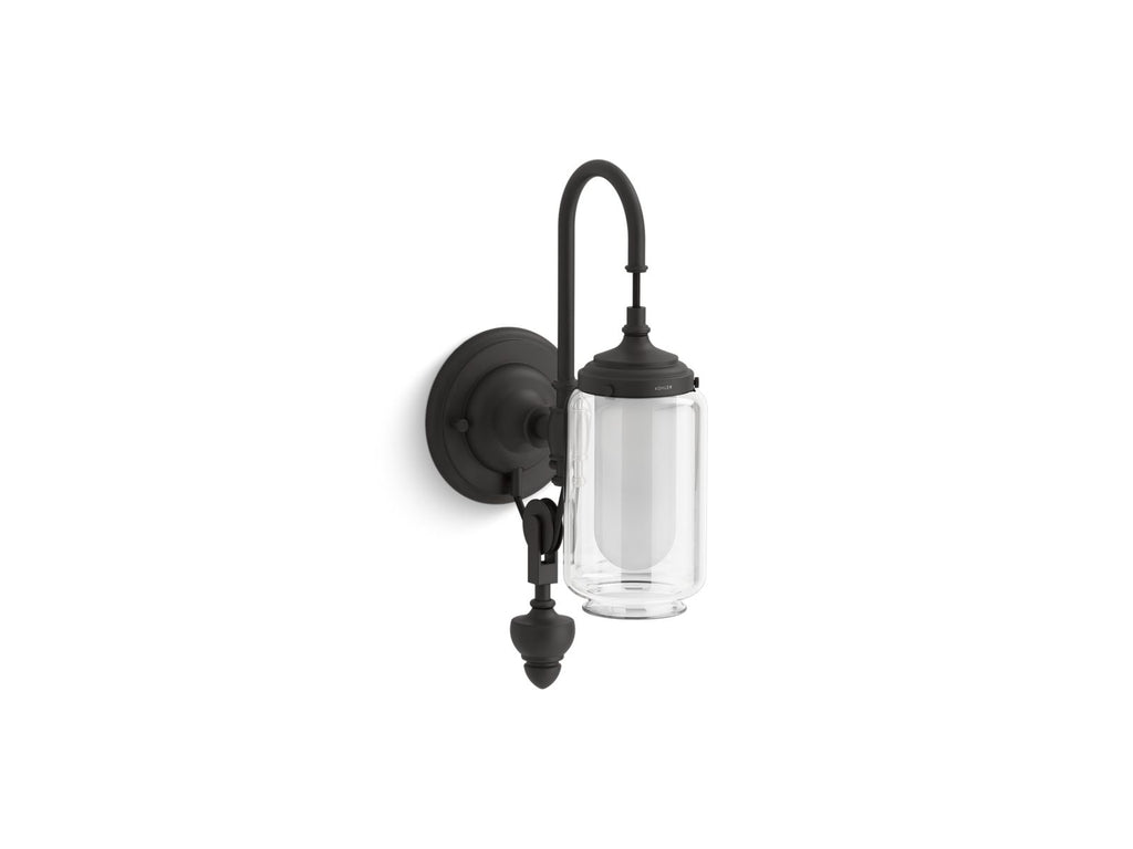KOHLER K-72581-BLL Artifacts One-Light Adjustable Sconce - Matte Black