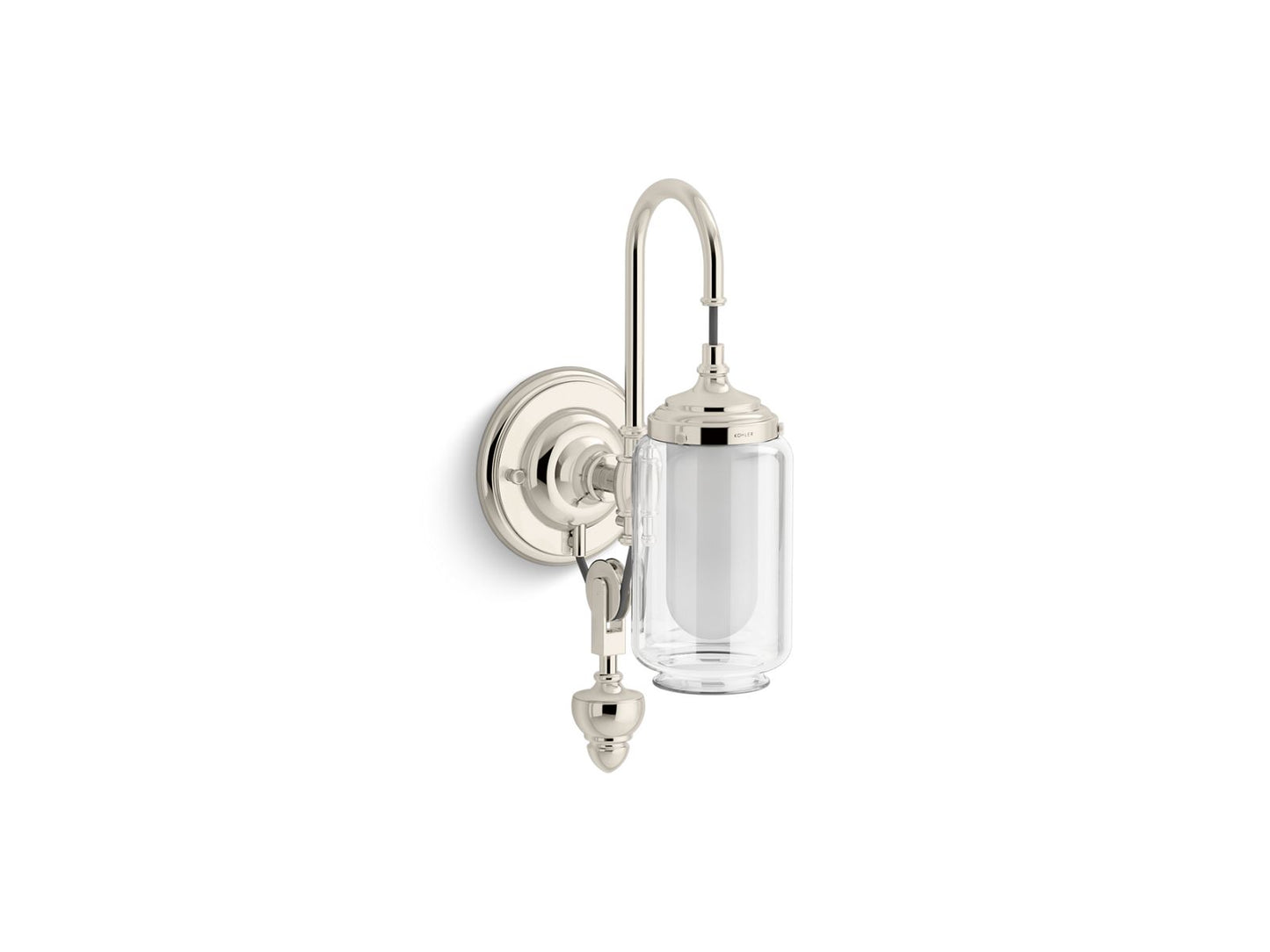 KOHLER K-72581-SNL Artifacts One-light adjustable sconce - Polished Nickel