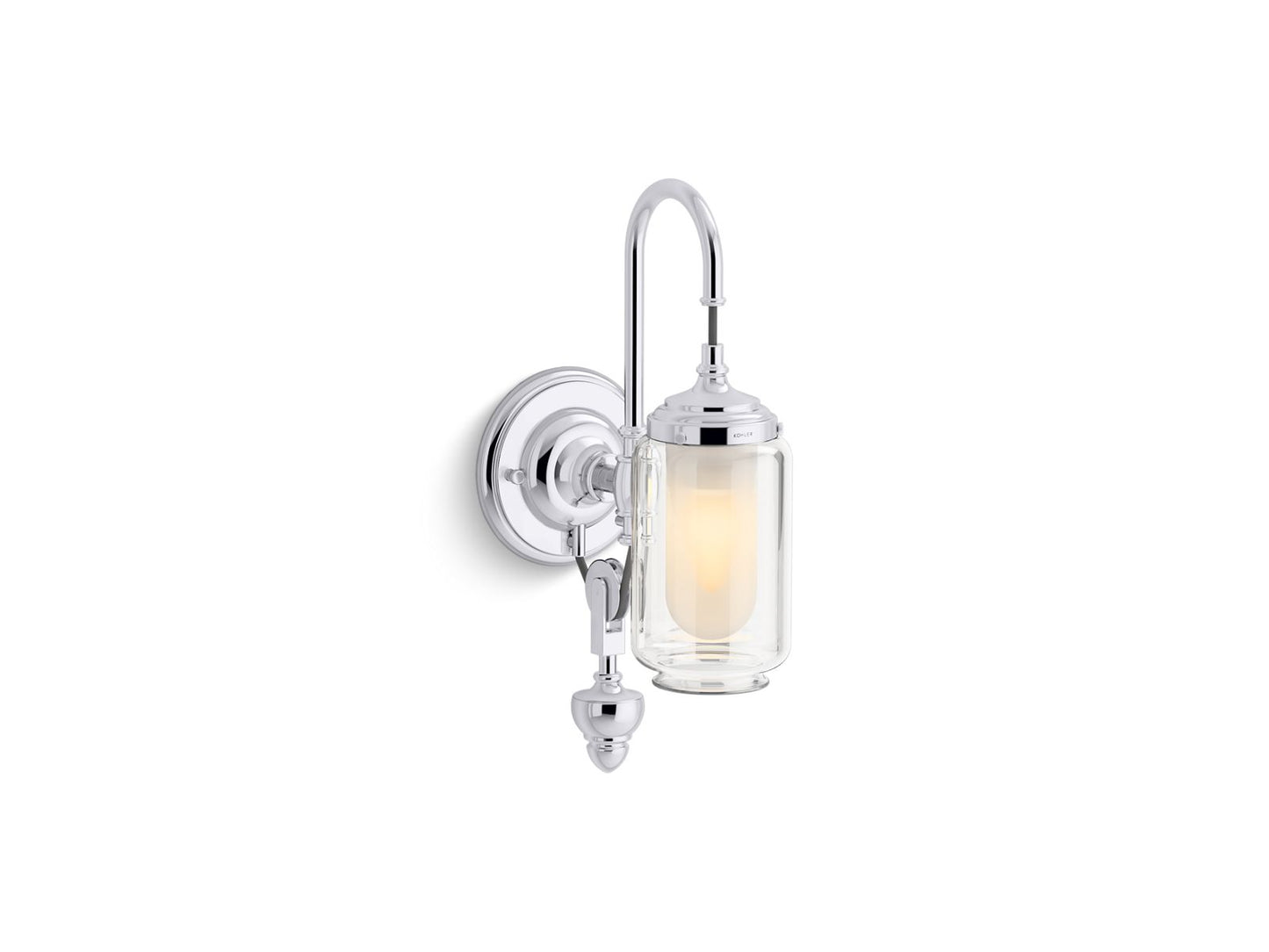 KOHLER K-72581-CPL Artifacts One-Light Adjustable Sconce In Polished Chrome