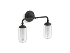 KOHLER K-72582-BLL Artifacts Two-Light Sconce - Matte Black