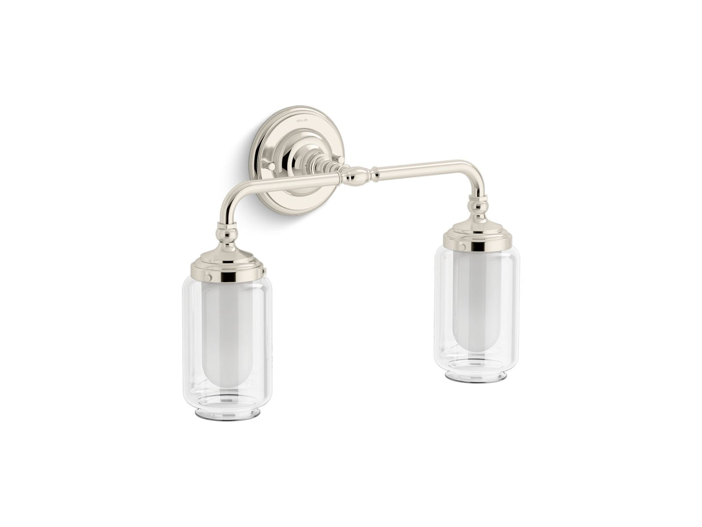 KOHLER K-72582-SNL Artifacts Two-Light Sconce In Polished Nickel