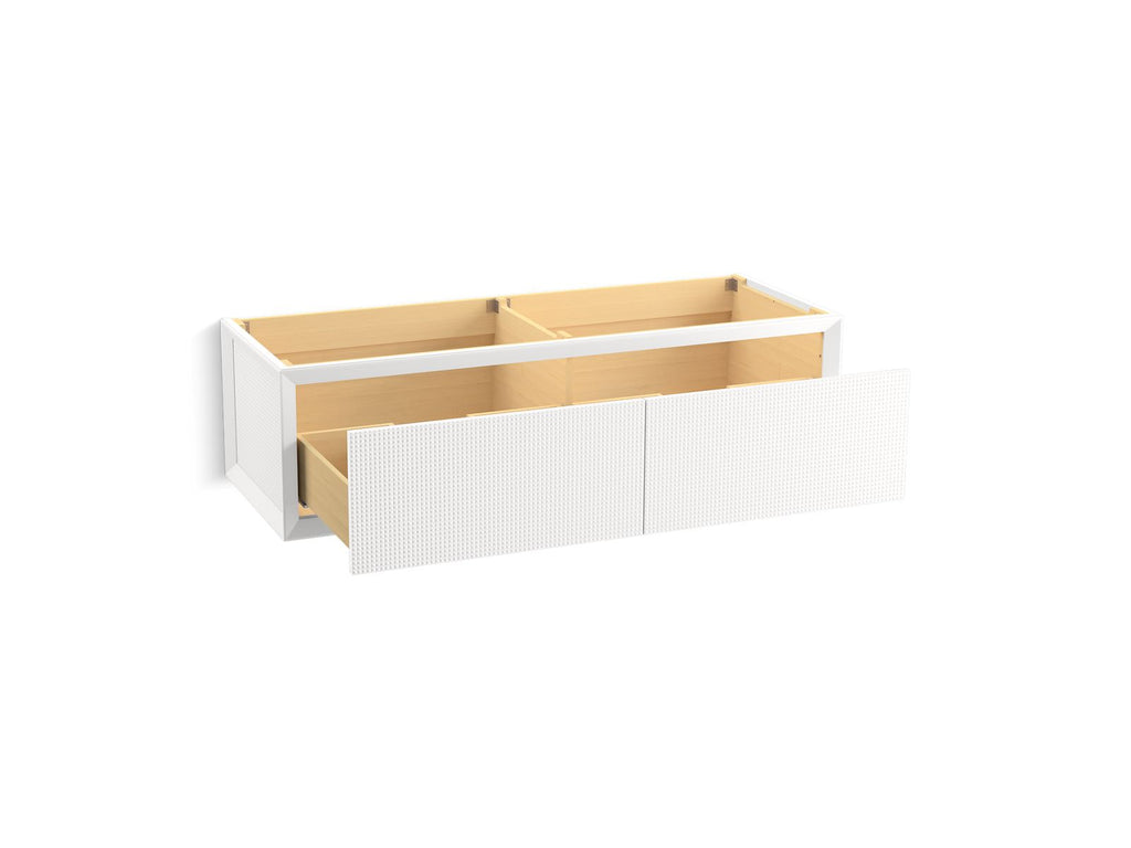 KOHLER K-33563-GL7 Enivo 60" Wall-Hung Bathroom Vanity Cabinet - Gloss Black