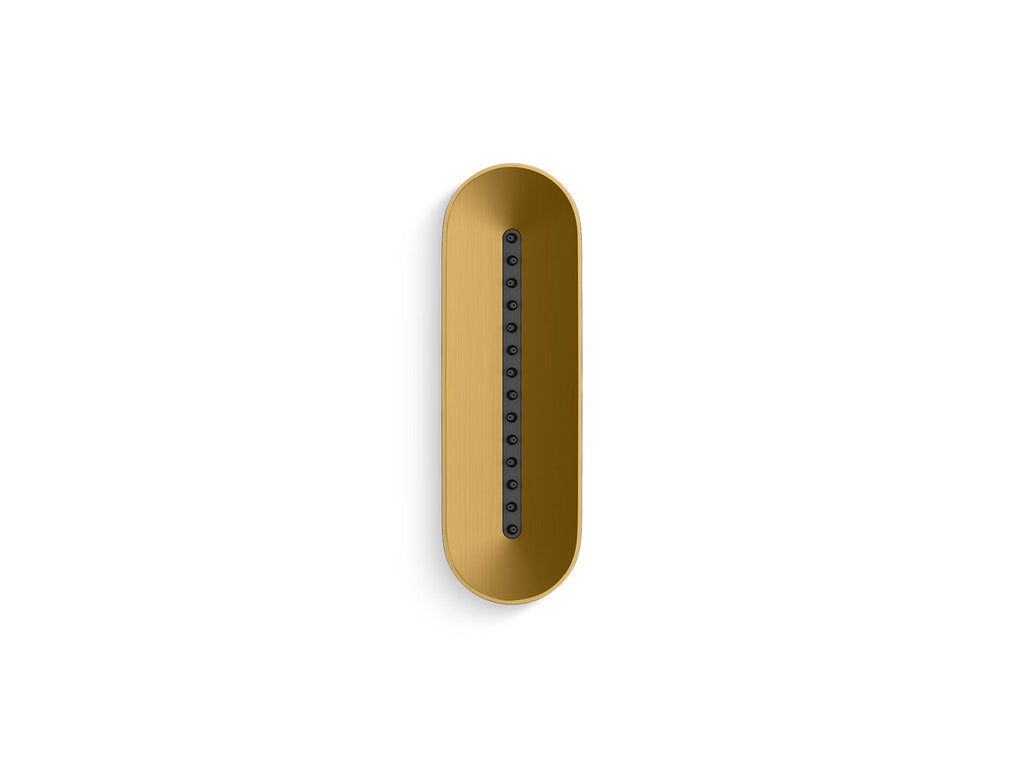 KOHLER K-26300-2MB Statement Oblong Vichy Single-Function Body Spray, 2.5 Gpm - Vibrant Brushed Moderne Brass