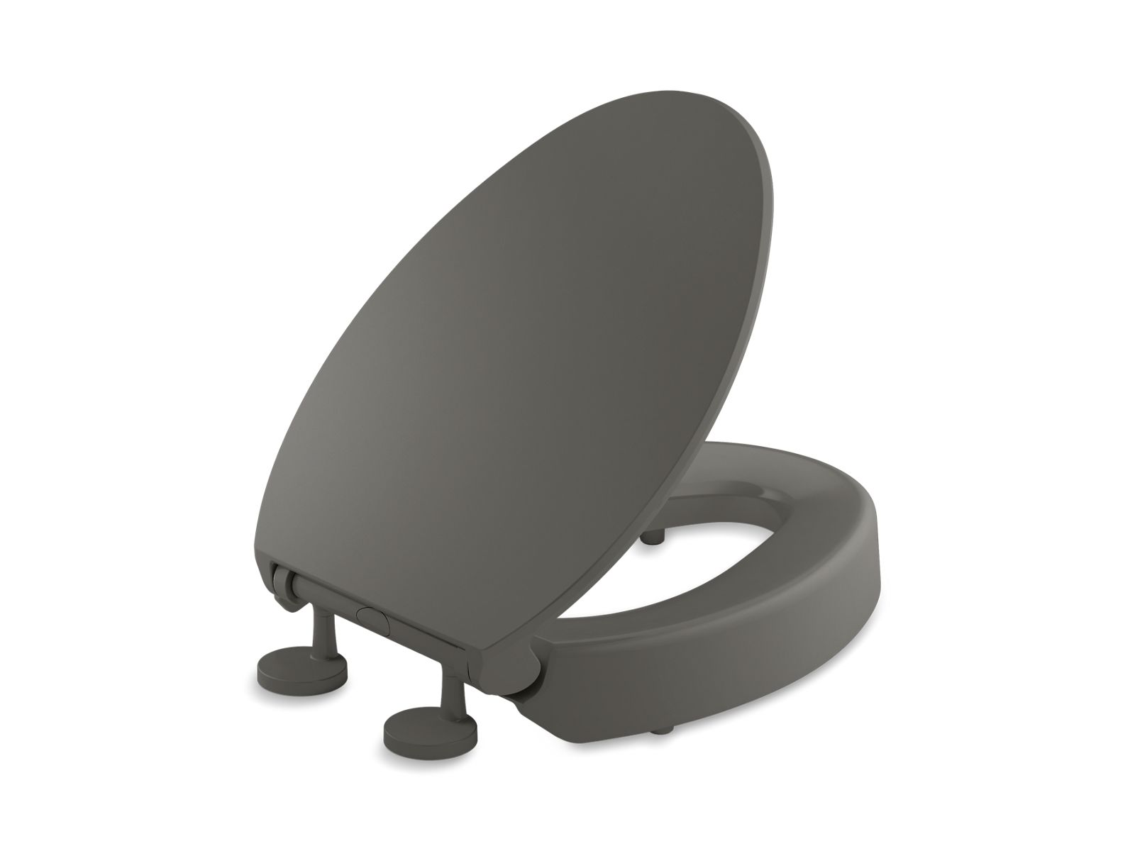 KOHLER K-25875-58 Elevated Quiet-Close elongated toilet seat  -  Thunder Grey