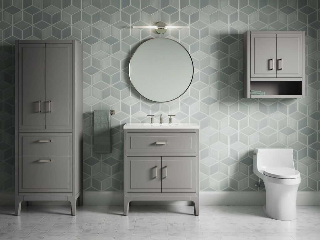 KOHLER K-33557-ASB-1WT Seer 24" X 28" Wall Cabinet - Mohair Grey