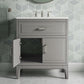 KOHLER K-33552-ASB-1WT Seer 30" Bathroom Vanity Cabinet With Sink And Quartz Top In Mohair Grey