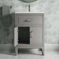 KOHLER K-33551-ASB-1WT Seer 24" Bathroom Vanity Cabinet With Sink And Quartz Top In Mohair Grey