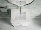 KOHLER K-33551-ASB-0 Seer 24" Bathroom Vanity Cabinet With Sink And Quartz Top - White