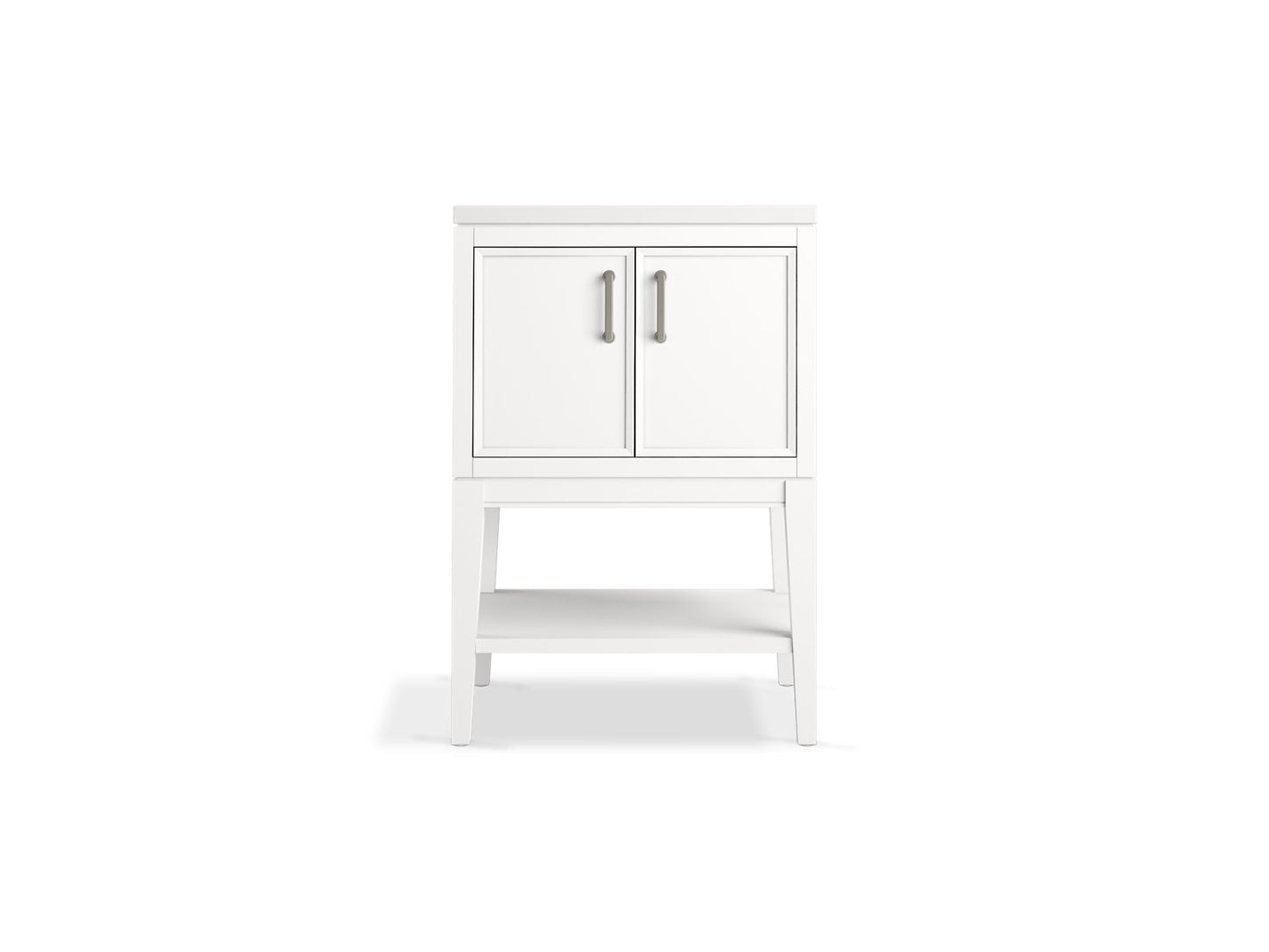 KOHLER K-33577-ASB-0 Winnow 24" Bathroom Vanity Cabinet With Sink And Quartz Top In White