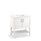 KOHLER K-33578-ASB-0 Winnow 30" Bathroom Vanity Cabinet With Sink And Quartz Top In White