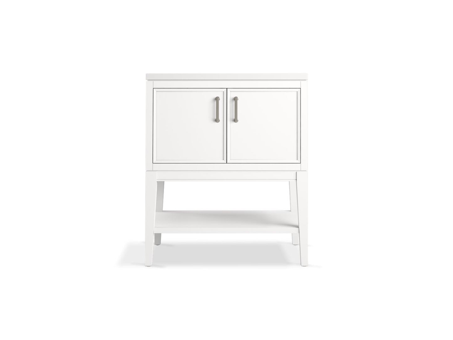 KOHLER K-33578-ASB-0 Winnow 30" Bathroom Vanity Cabinet With Sink And Quartz Top In White