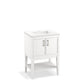 KOHLER K-33577-ASB-0 Winnow 24" Bathroom Vanity Cabinet With Sink And Quartz Top In White