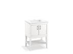KOHLER K-33577-ASB-0 Winnow 24" Bathroom Vanity Cabinet With Sink And Quartz Top - White