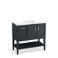 KOHLER K-33579-ASB-1WX Winnow 36" Bathroom Vanity Cabinet With Sink And Quartz Top In Slate Grey