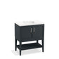 KOHLER K-33578-ASB-1WX Winnow 30" Bathroom Vanity Cabinet With Sink And Quartz Top In Slate Grey