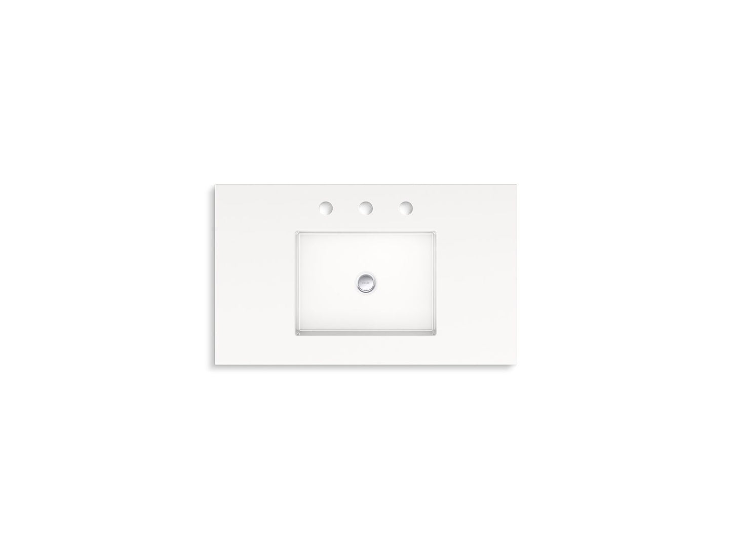 KOHLER K-33578-ASB-0 Winnow 30" bathroom vanity cabinet with sink and quartz top - White