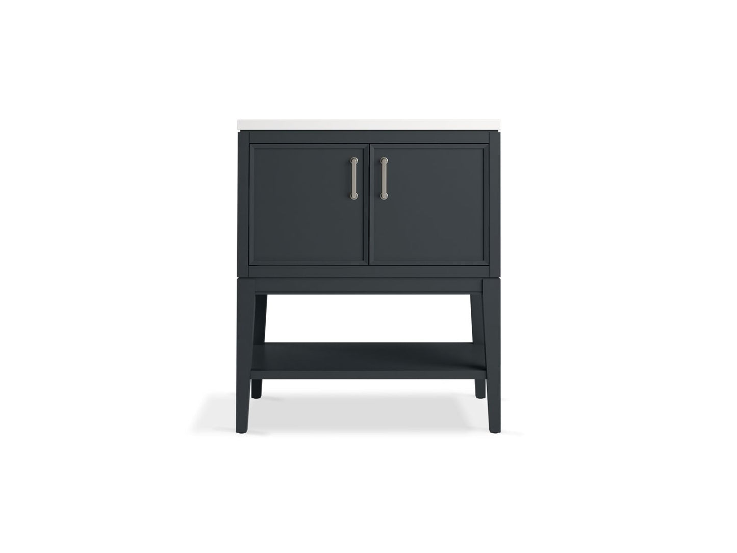 KOHLER K-33578-ASB-1WX Winnow 30" Bathroom Vanity Cabinet With Sink And Quartz Top In Slate Grey