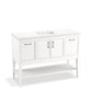 KOHLER K-33580-ASB-0 Winnow 48" Bathroom Vanity Cabinet With Sink And Quartz Top In White