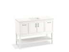 KOHLER K-33580-ASB-1WX Winnow 48" Bathroom Vanity Cabinet With Sink And Quartz Top - Slate Grey