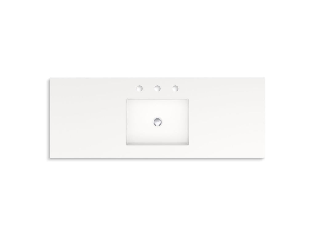 KOHLER K-33580-ASB-1WX Winnow 48" Bathroom Vanity Cabinet With Sink And Quartz Top - Slate Grey