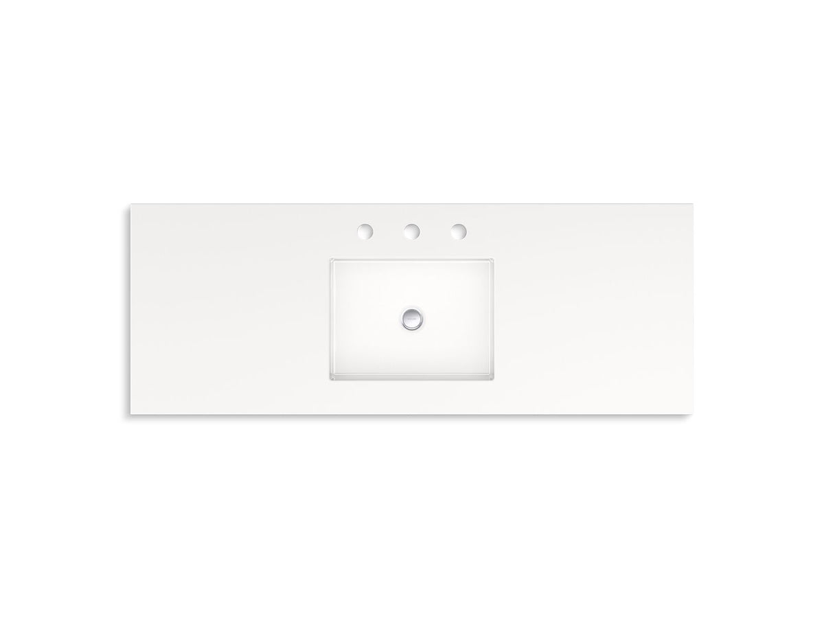 KOHLER K-33580-ASB-1WX Winnow 48" Bathroom Vanity Cabinet With Sink And Quartz Top - Slate Grey